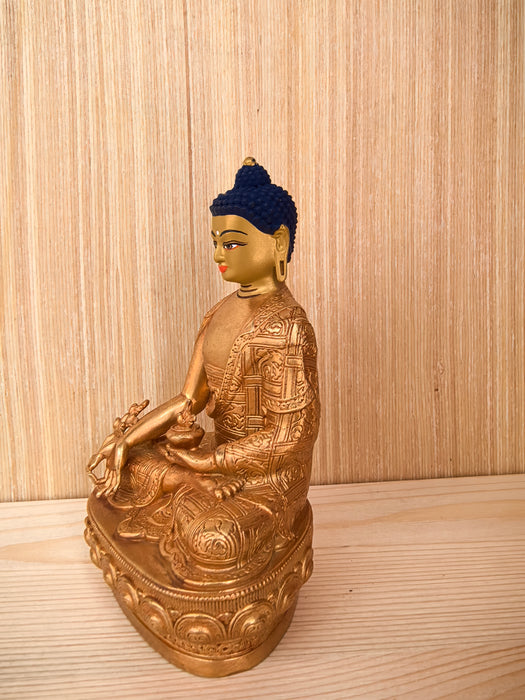 Statua Buddha della Medicina in bronzo