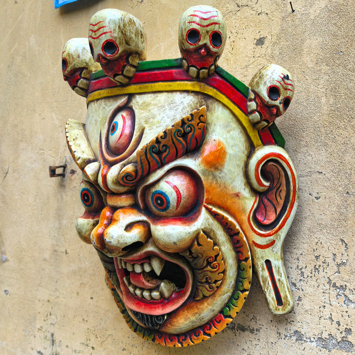 Maschera Mahakala in Legno