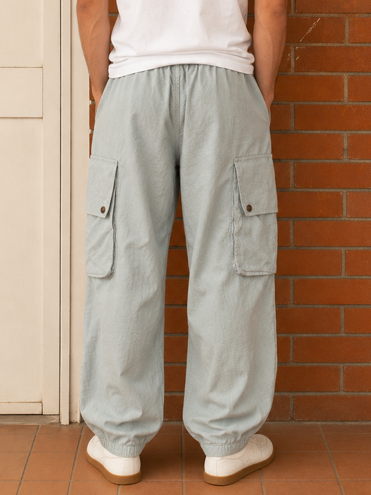 Men's aqua cargo trousers