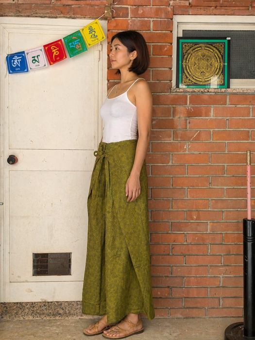 Panta Pareo in Rayon Verde