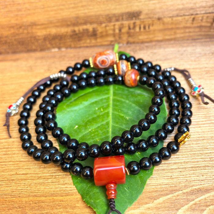 Mala Tibetana Tormalina nera