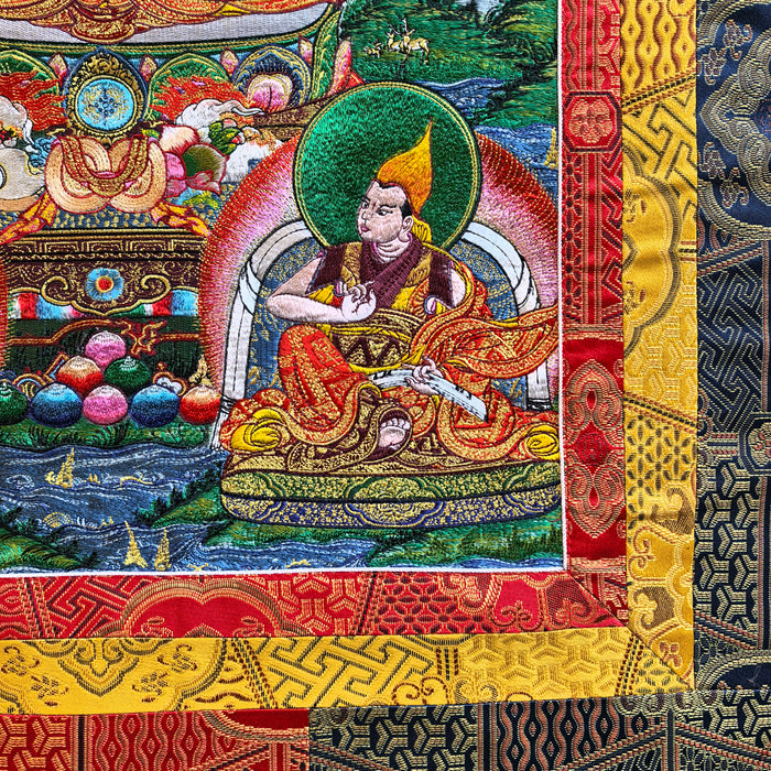 Lama Tsongkapa in seta Tessuta a mano