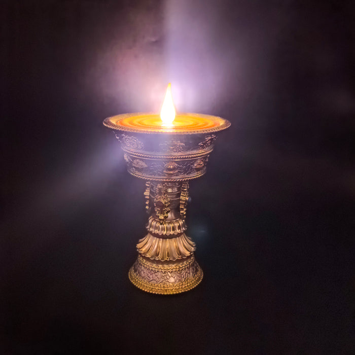 Electric Tibetan Lamp for Light Offerings – Traditional Butter Lamp
