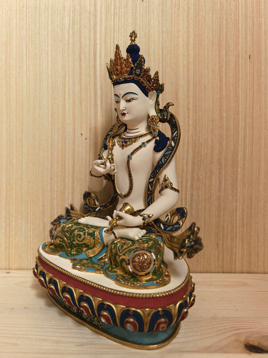 Vajrasattva in bronzo dipinto a mano