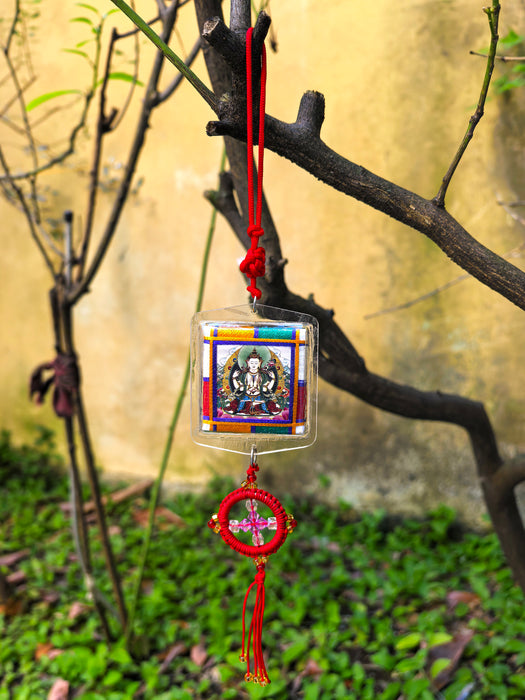 Amuleto di cherezig Dharma Chakra