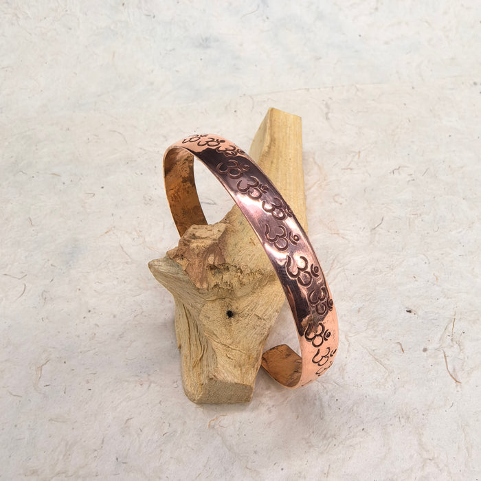 Bracciale di Rame con Simbolo Om Tibetano