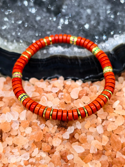Braccialetto in diaspro rosso naturale