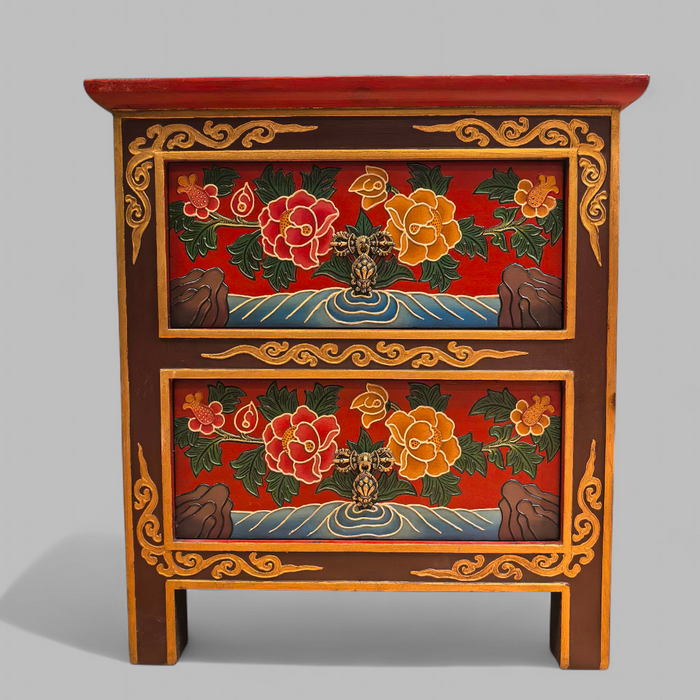 Comodino Tibetano fiori di lotto