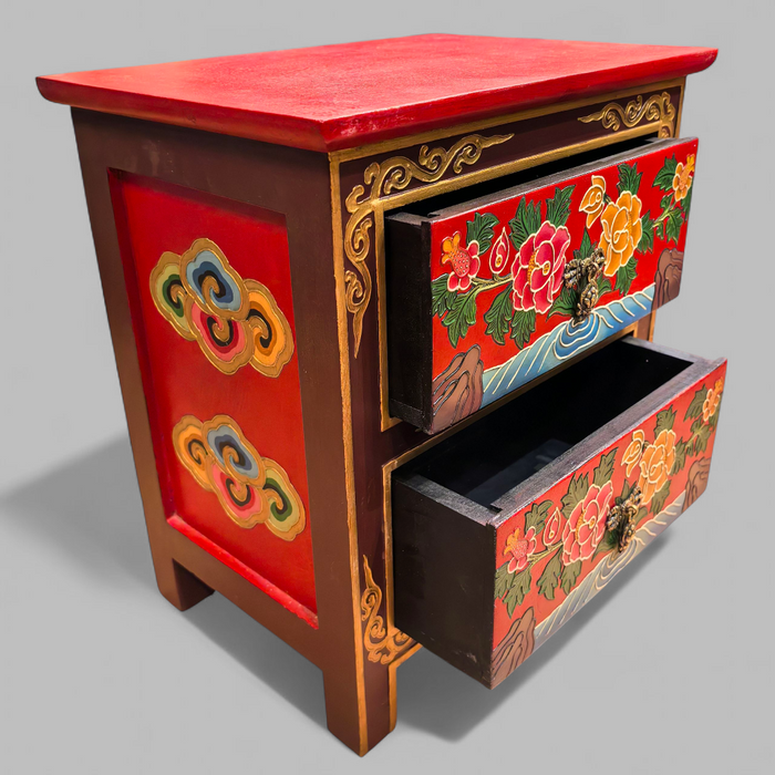 Comodino Tibetano fiori di lotto