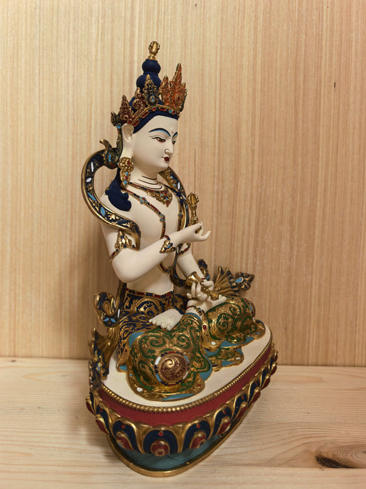 Vajrasattva in bronzo dipinto a mano