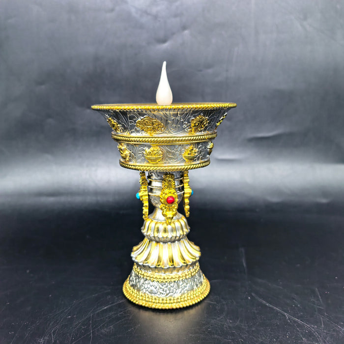 Electric Tibetan Lamp for Light Offerings – Traditional Butter Lamp