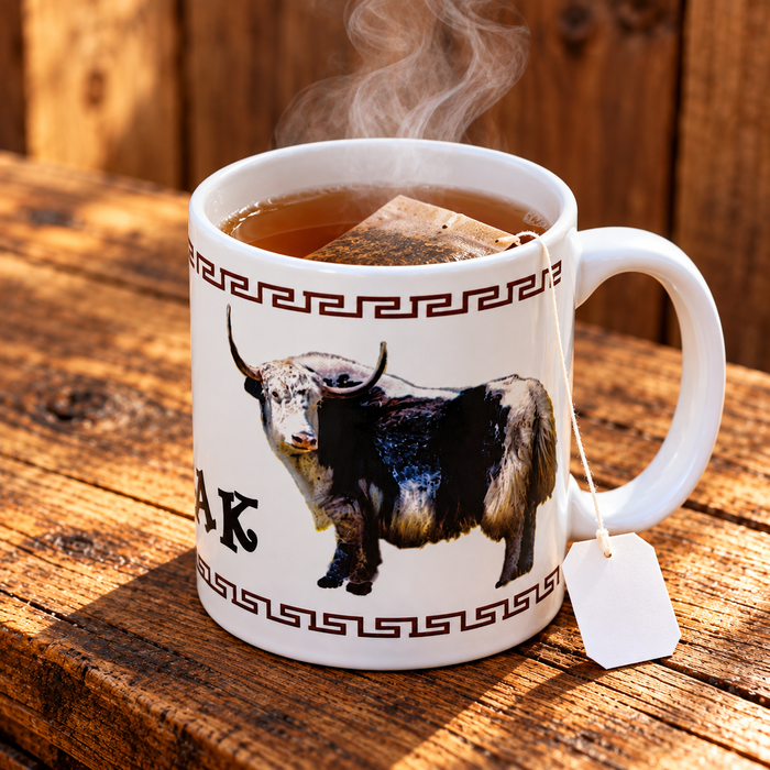 Tazza tibetana Yak in ceramica