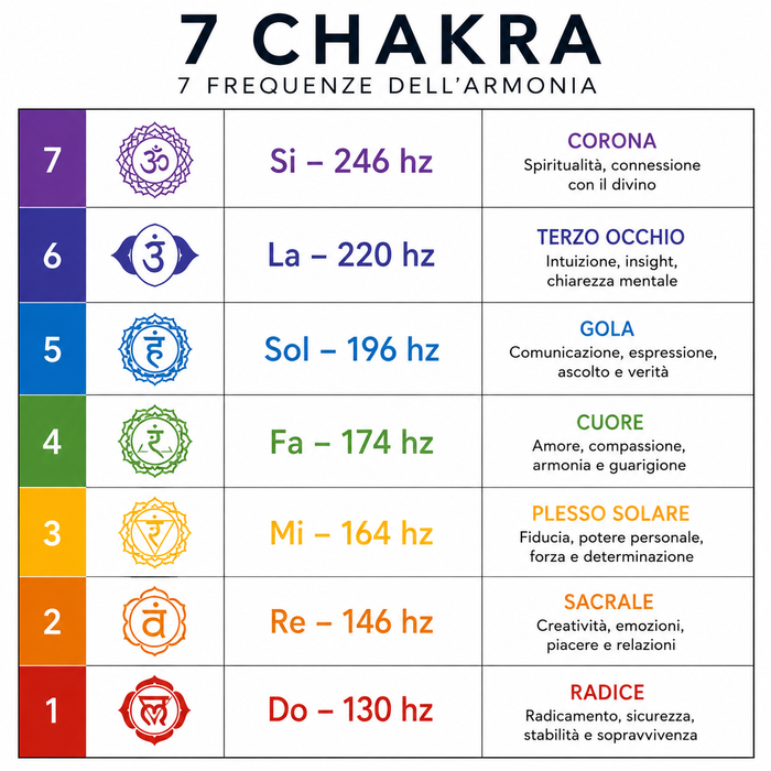 Campane Tibetane 7 chakra Kit- professionale