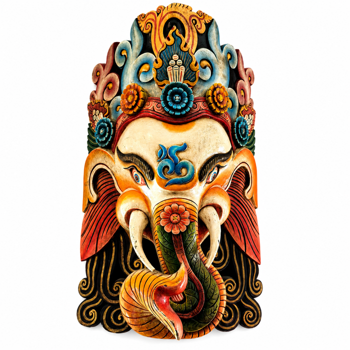 Maschera di Ganesh in Legno