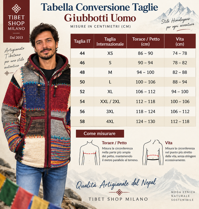 Giubbotto Uomo Blu Navy in Lana con Interno in Pile