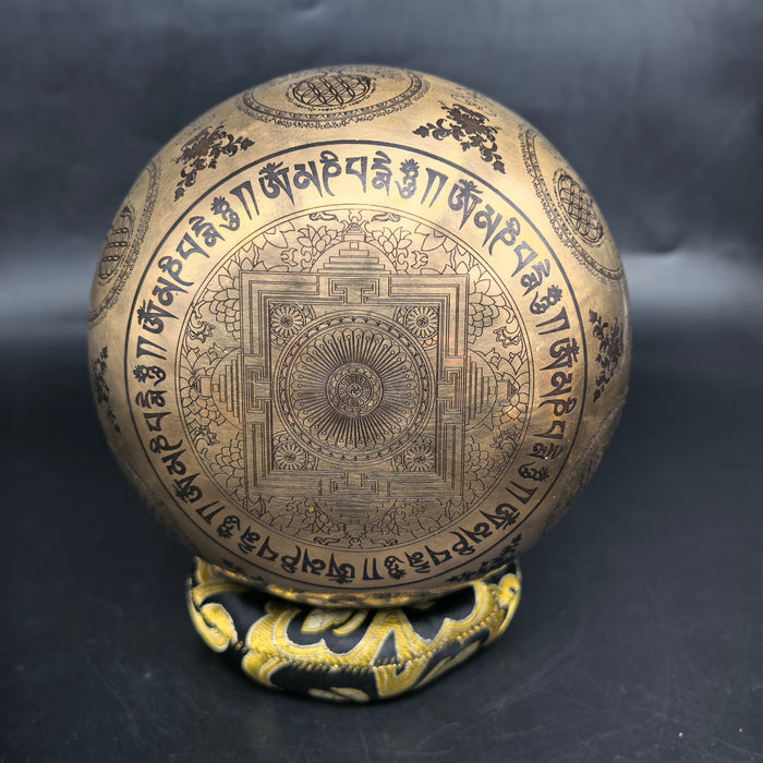 Tibetan Singing Bowl with Tree of Life