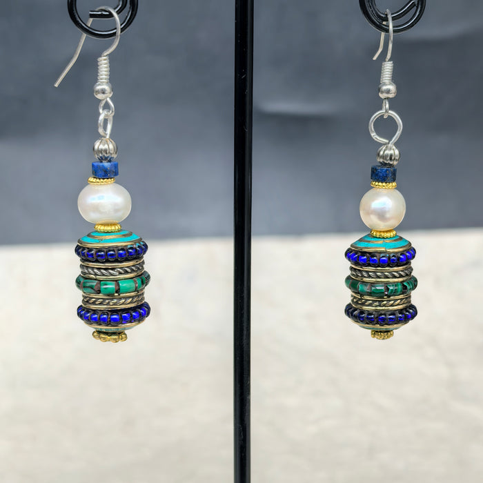 Tibetan Mother of Pearl Earrings
