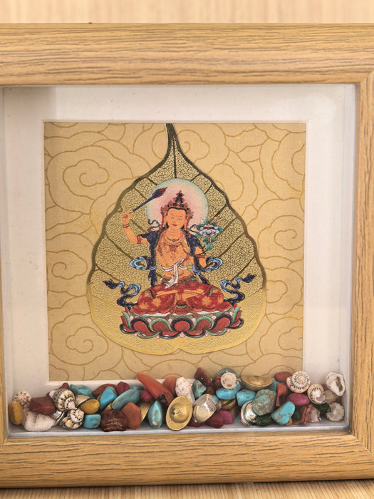 Manjushri Buddha della Saggezza in cornice da appoggio