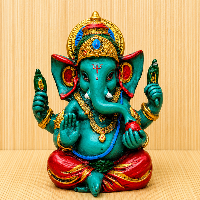Statua Ganesha 8.5 cm Dio della Fortuna prosperità