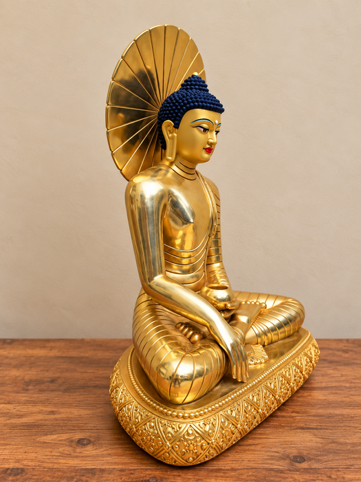 Statua Buddha Shakyamuni in bronzo
