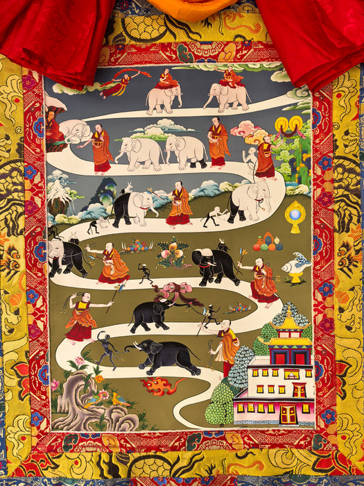 Thangka di Shiné dipinto a mano