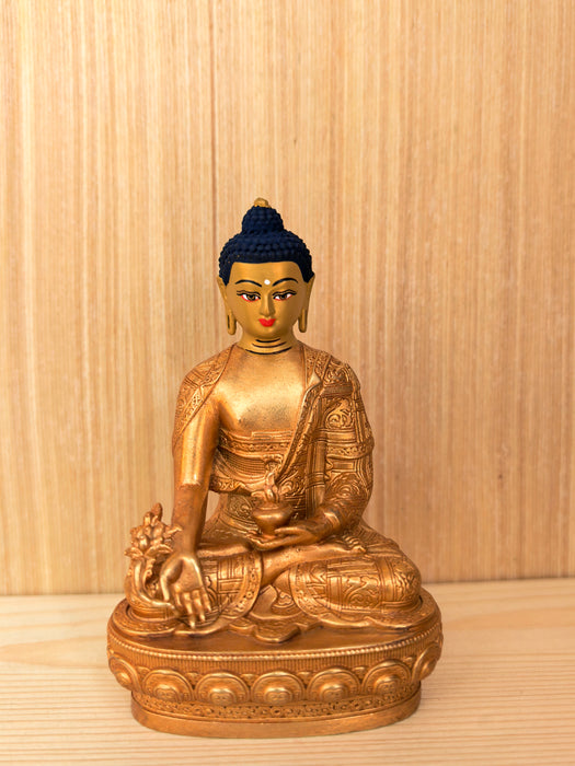 Statua Buddha della Medicina in bronzo