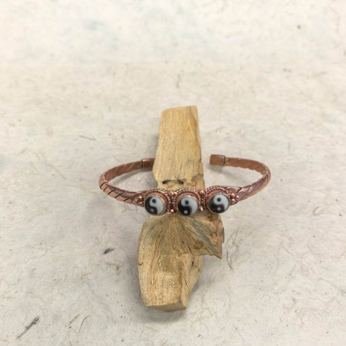 Bracciale di Rame con Simboli Yin Yang