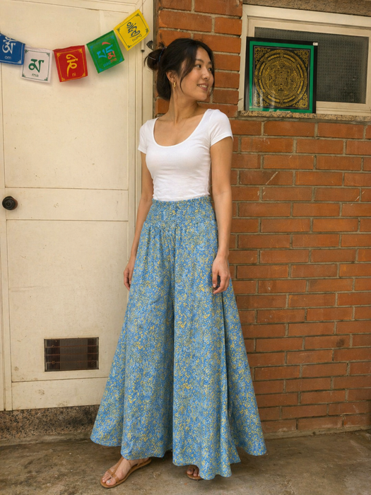 Pantalone Gonna gamba larga in seta