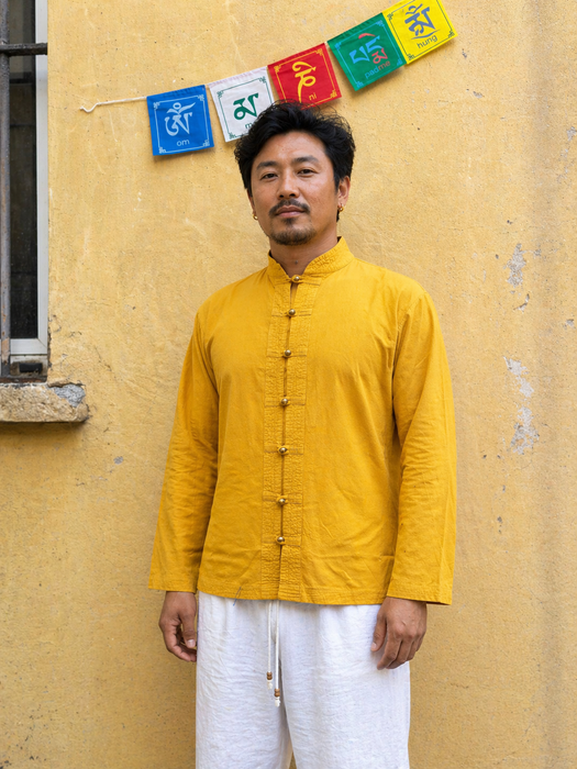 Camicia manica lunga coreana Arancia