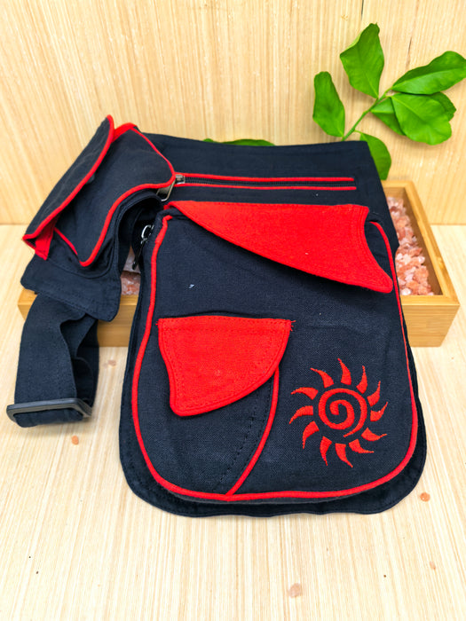 Marsupio nepalese artigianale unisex in cotone
