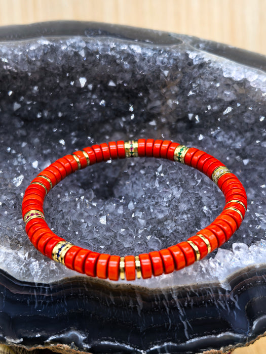Braccialetto in diaspro rosso naturale