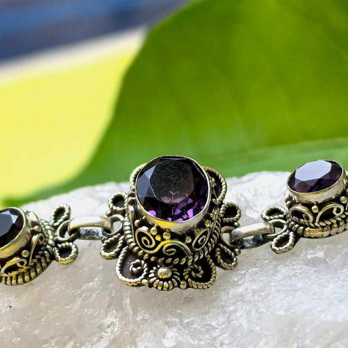 Braccialetto in argento con Amithista