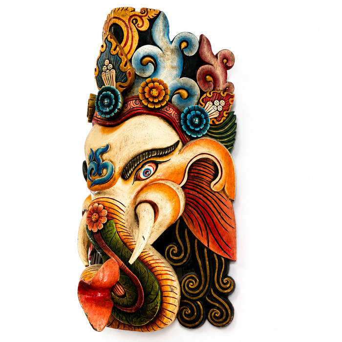 Maschera di Ganesh in Legno
