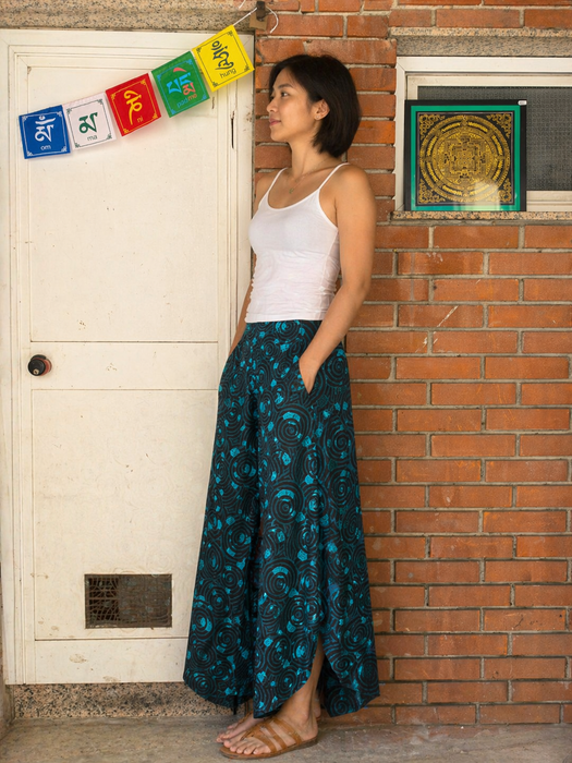 Pantalone Gonna in cotone blu
