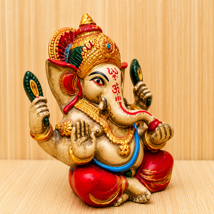 Statua Ganesha 14 cm, Dio della Fortuna prosperità