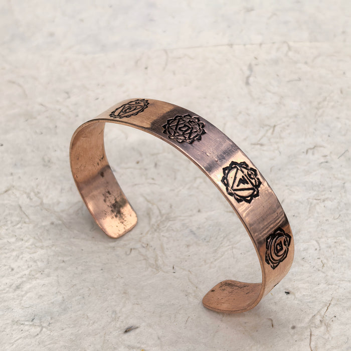 Bracciale di Rame con i 7 Chakra — Versione Classica piccolo