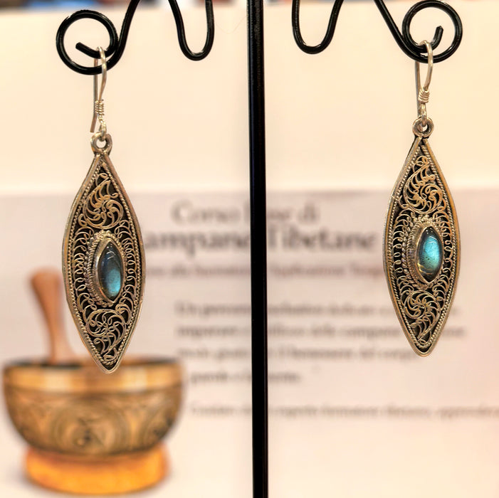 Handmade Earrings with Labradorite