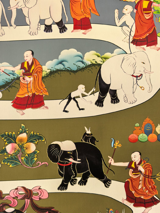 Thangka di Shiné dipinto a mano