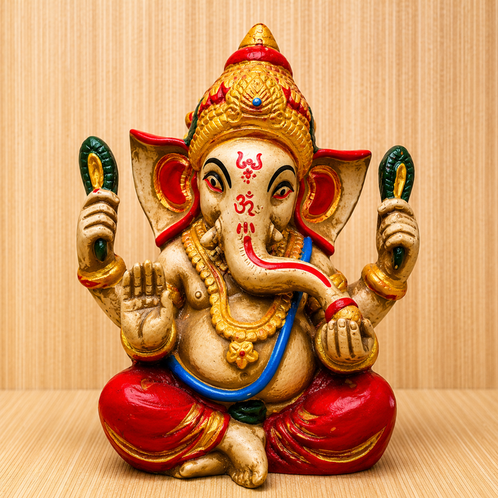 Statua Ganesha 14 cm, Dio della Fortuna prosperità