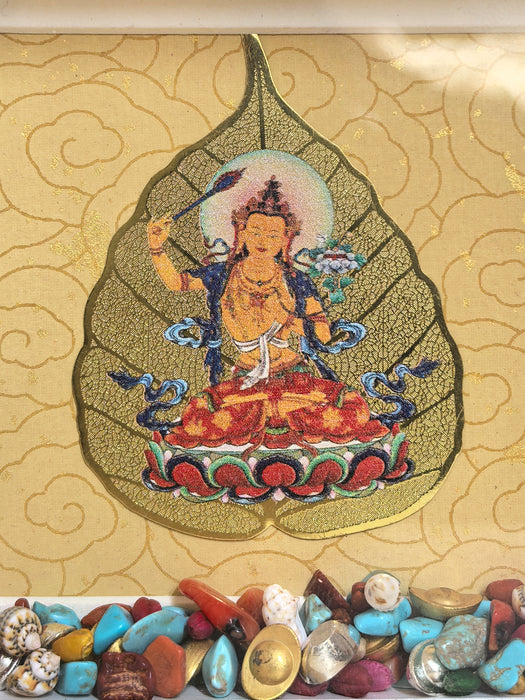 Manjushri Buddha della Saggezza in cornice da appoggio