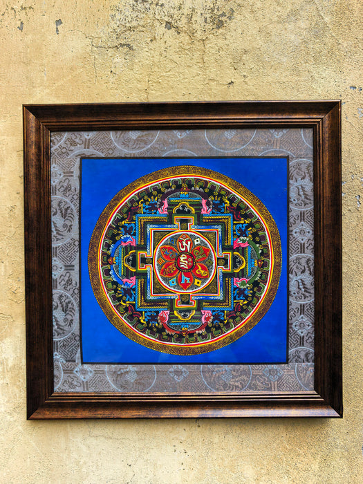 Mandala Om Mani Padme Hum con fiore di loto