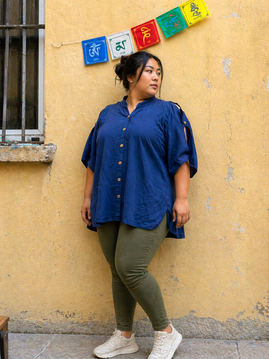 Camicia in cotone morbida con bottoni