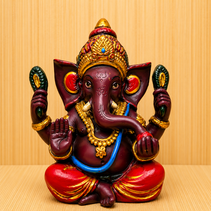 Statua Ganesha 14 cm Dio della Fortuna prosperità