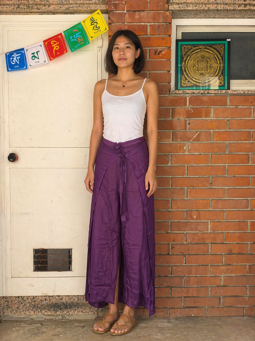 Panta Pareo in Rayon Viola