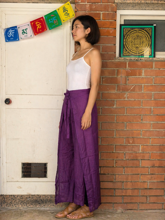 Panta Pareo in Rayon Viola