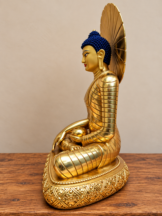 Statua Buddha Shakyamuni in bronzo