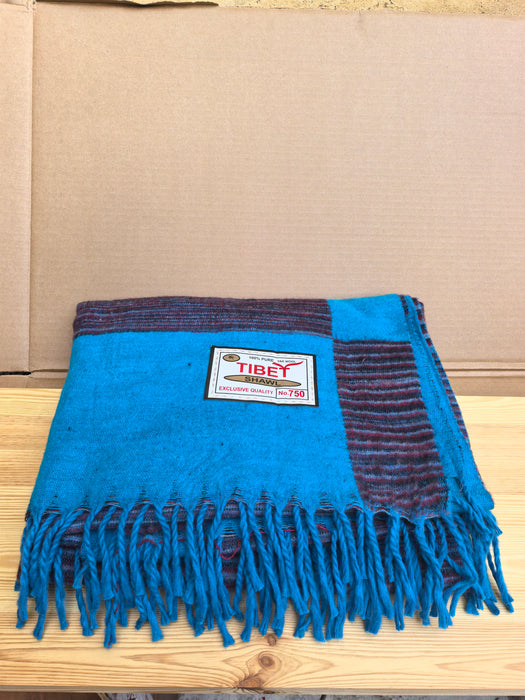 Coperta Yoga e Meditazione in Lana di Yak Azzurro Turchese