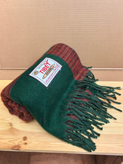 Coperta Yoga e Meditazione in Lana di Yak Verde Foresta