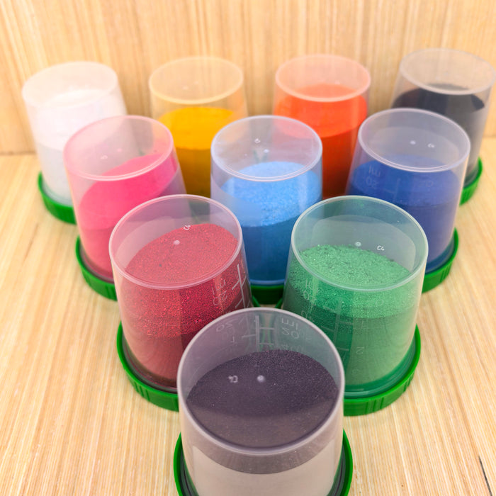 Kit Mandala di Sabbia Colorati con Chakpure, 10 Colori