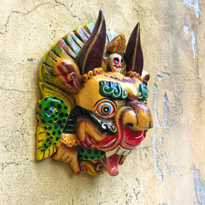 Maschera di Garuda in Legno